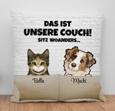 Unsere Fellnasen Couch - Individuelles Kissen