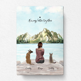 Unterwegs mit Hund/Katze - Individuelle Leinwand