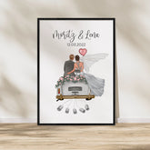 "Just Married" - Personalisiertes Poster als Geldgeschenk