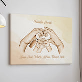 Personalisierte Leinwand "Familienglück"