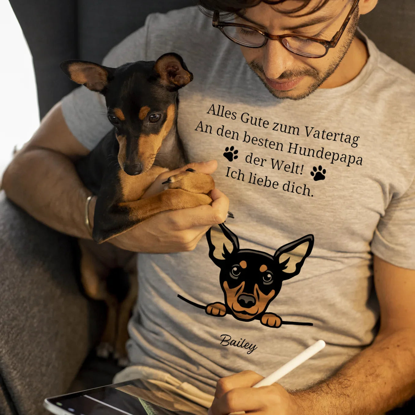 Personalisiertes T-Shirt "Vatertag"