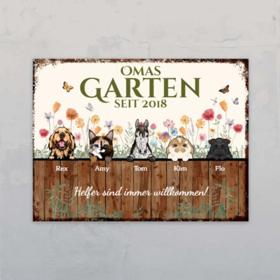 Unser Garten - Individuelles Gartenschild