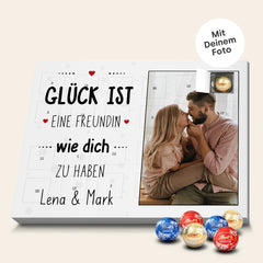 Personalisierter Adventskalender mit Lindor Kugeln "Partnerin"